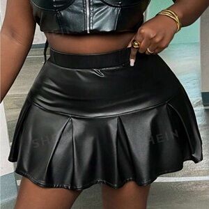 SHEIN Slayr Party & Music Festival & Daily Wear Women's  Splice Mini Skirt